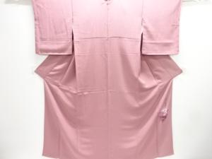 二代目清次郎　縮緬地　一つ紋色無地着物